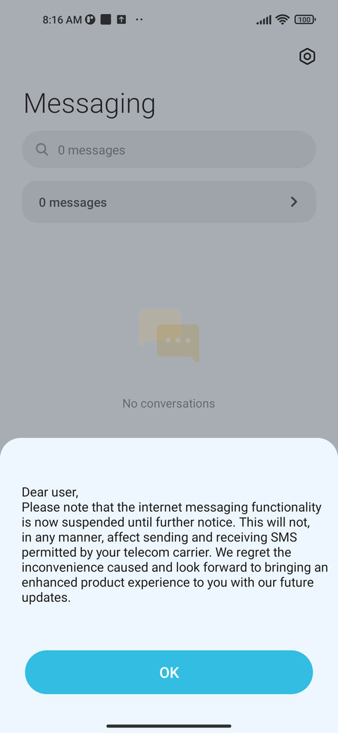 Classic light blue screenshot