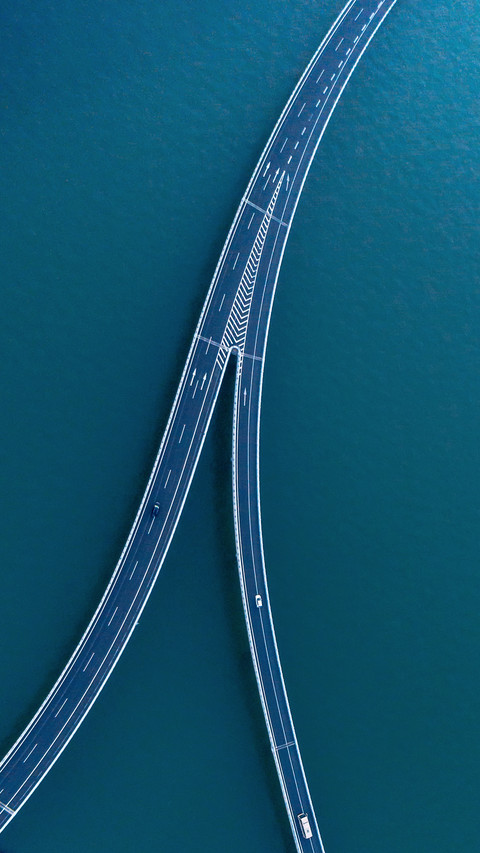 Qingdao jiaozhou bay cross sea bridge screenshot
