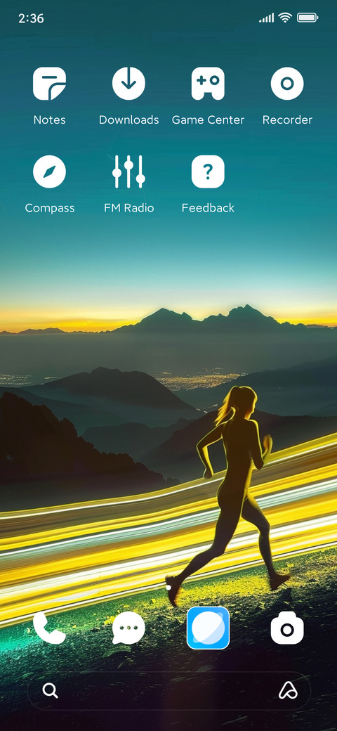 Running  dark screenshot