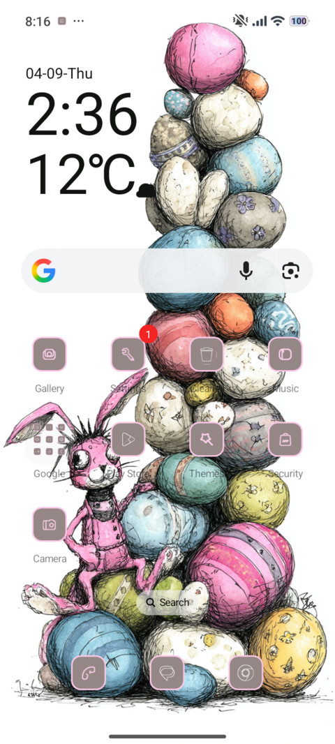 Bunny and eggs screenshot