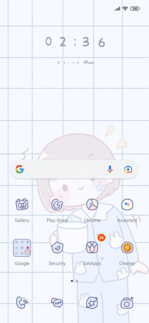 Blue bubble girl screenshot