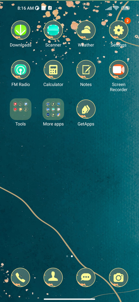minimal blue screenshot