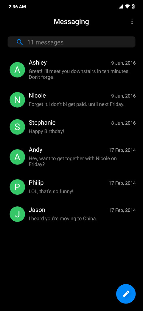 Android 10 v11 screenshot