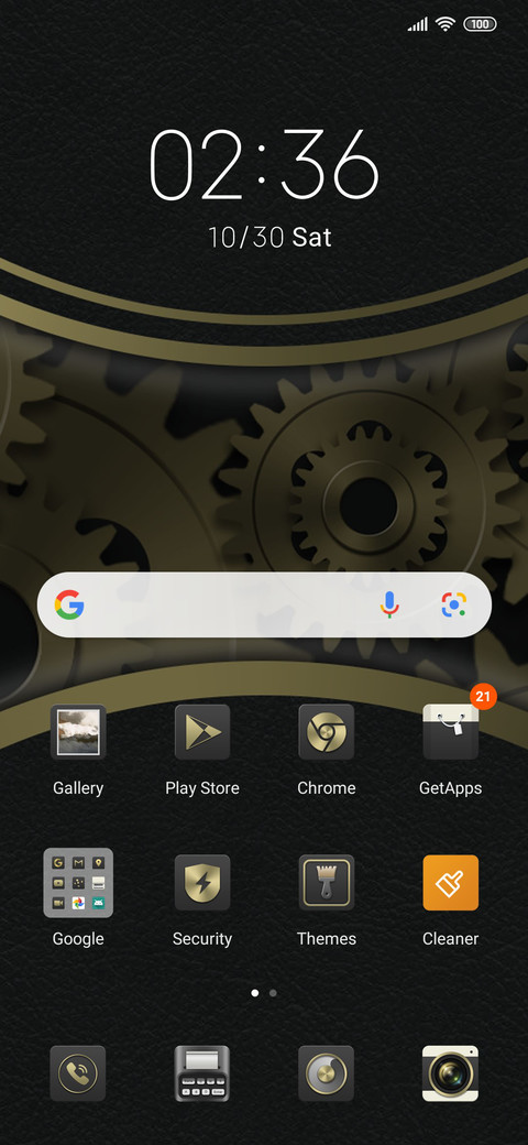 Gear clock screenshot