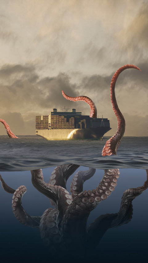 The mystery of strange shadows and sea monsters under the screenshot