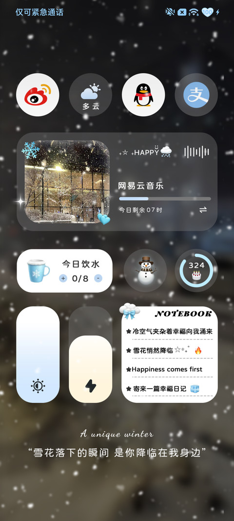 认真的雪 落雪动画 screenshot