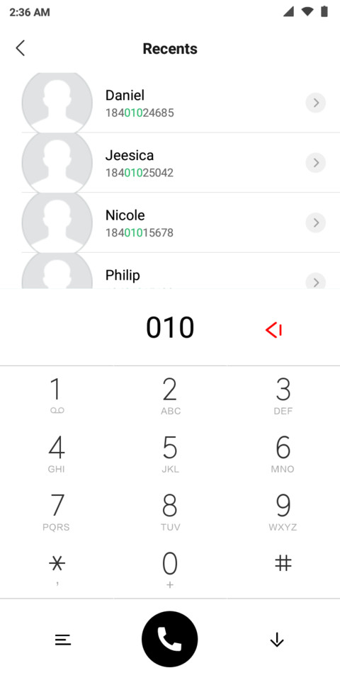 Android Black White screenshot