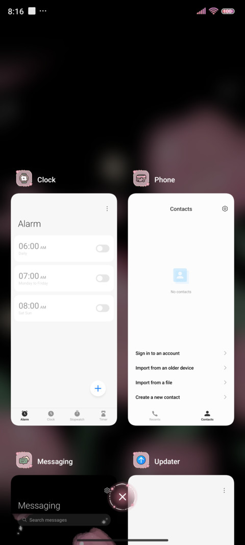 Pink Black Flower screenshot