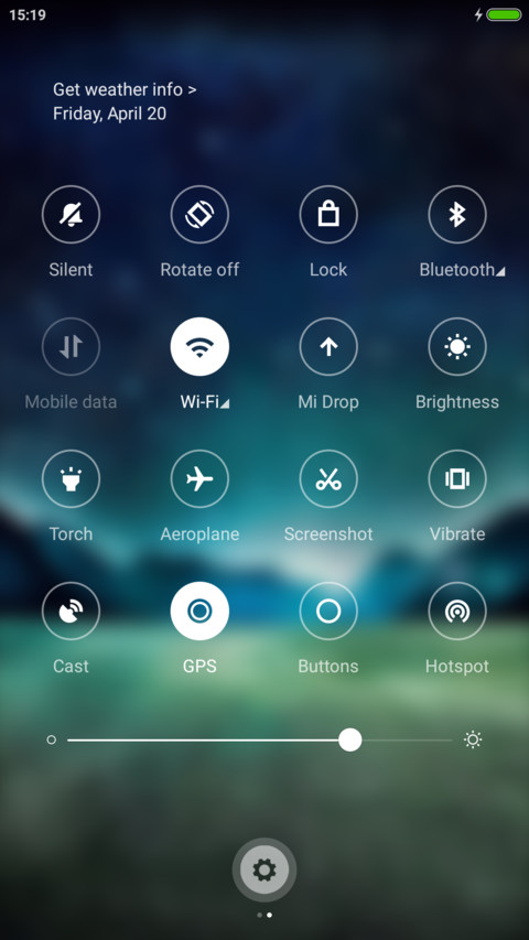 The starry sky screenshot