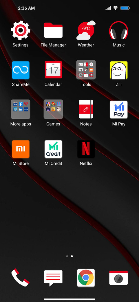 HTC Dark Red screenshot