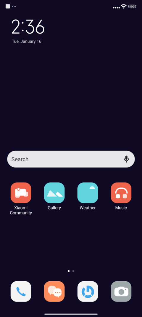 Simple Purple UI screenshot