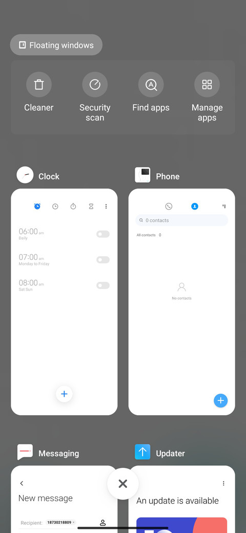 Hide screenshot
