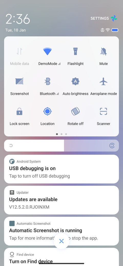 Light gradient v12 screenshot