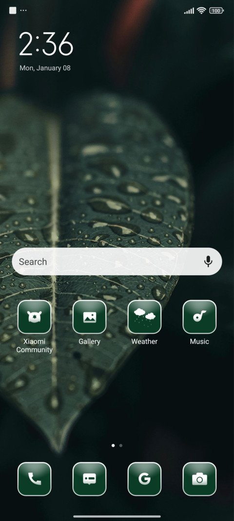Droplets on Leaf screenshot
