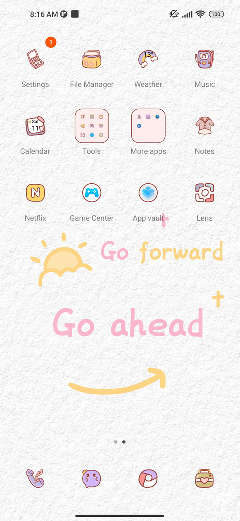 Inspirational text screenshot