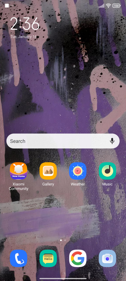 Alam screenshot