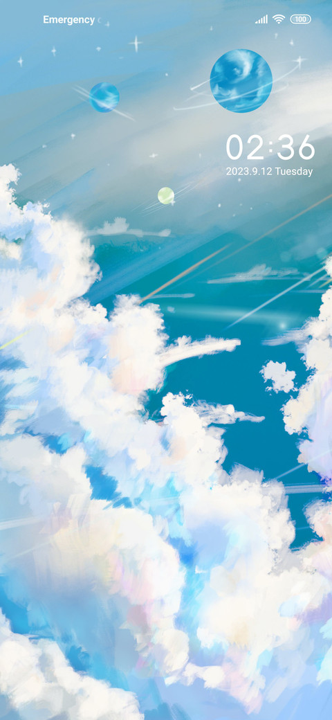 Stars and clouds screenshot