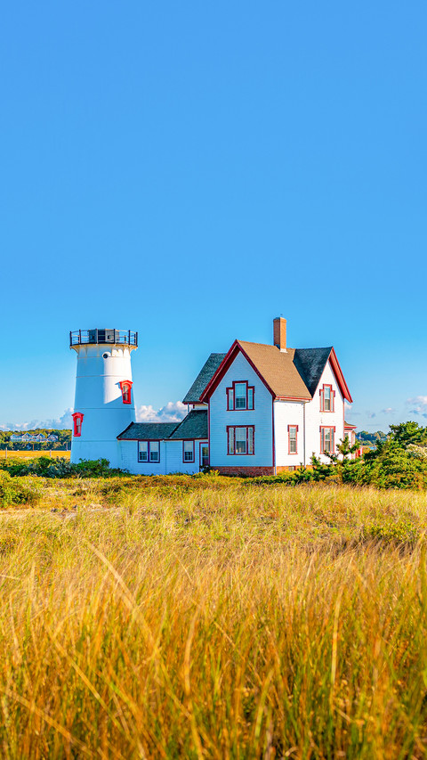 Autumn landscape at Stage Harbor Lighthouse screenshot