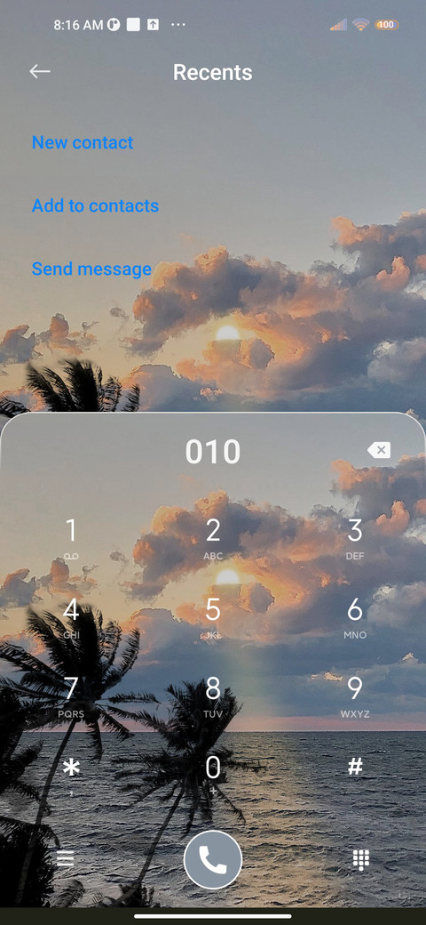 Sunset at sea screenshot