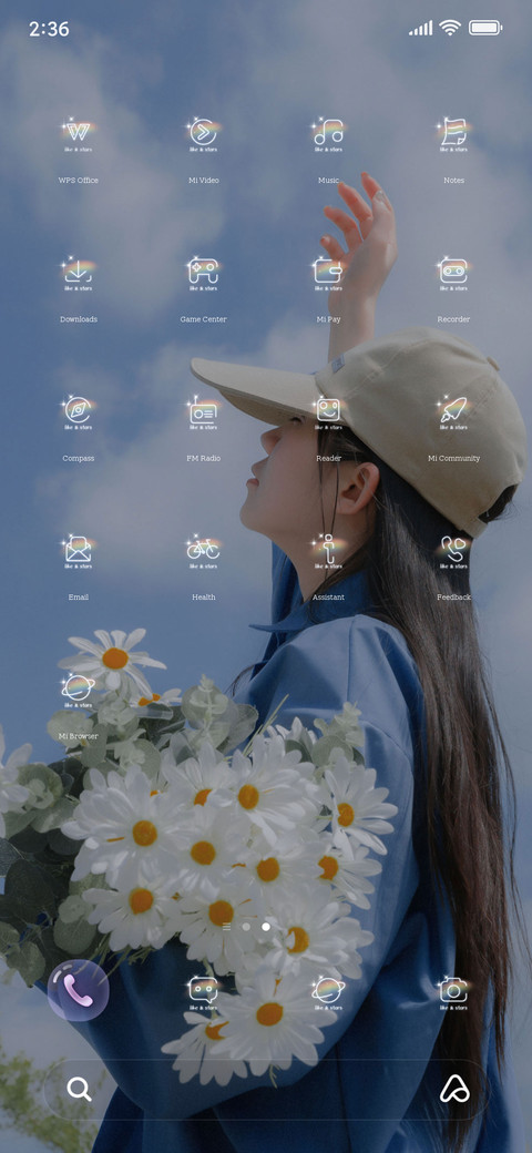 Girl hold flowers screenshot