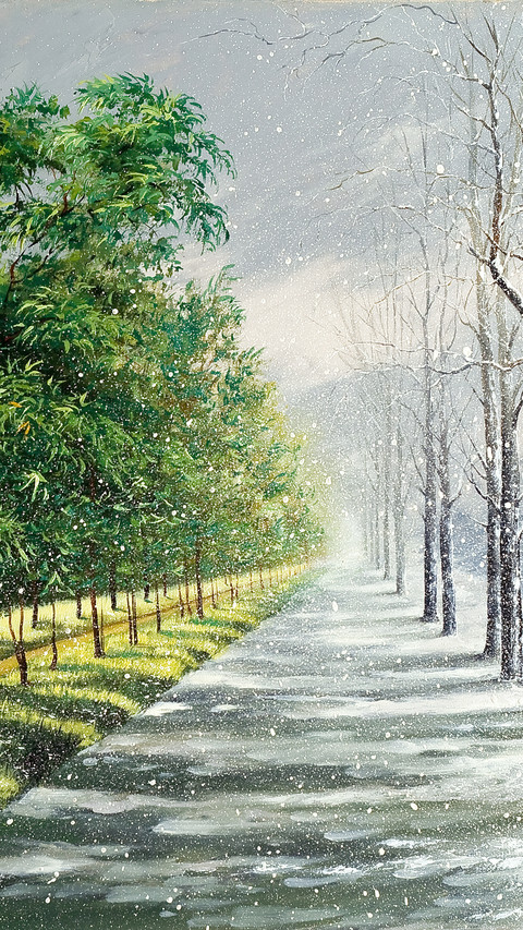 Oil painting on ice and snow screenshot