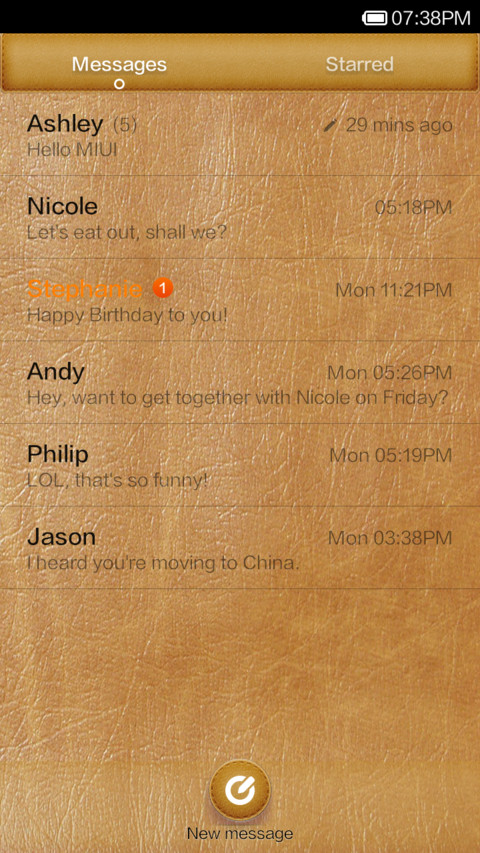 Premium leather screenshot