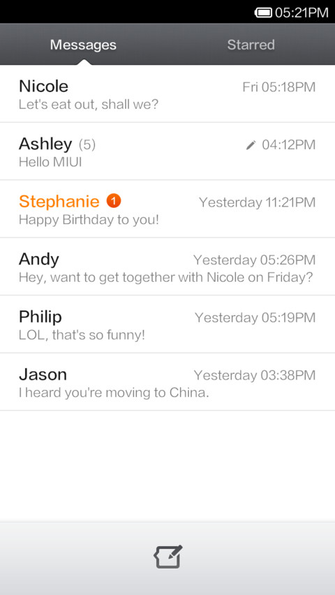 Smartisan screenshot