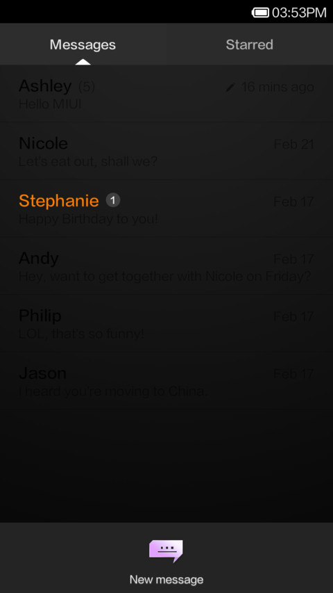 Line screenshot